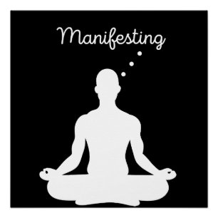 Manifesteren van visuele meditatie voor positieve  perfect poster
