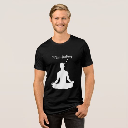 Manifesteren van visuele meditatie voor positieve  Tri-Blend shirt (Voorkant volledig)