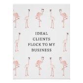 Manifesterende flamingobevestiging perfect poster (Voorkant)