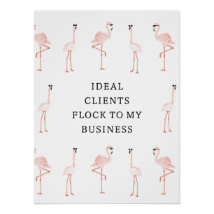 Manifesterende flamingobevestiging perfect poster