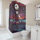 Manifesterende intentie occulte donkere hekserige  douchegordijn (In situ)