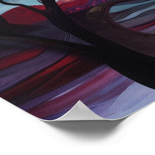 Manifesterende Intentie Witchy AI Art Matte Waarde Poster (Hoek)