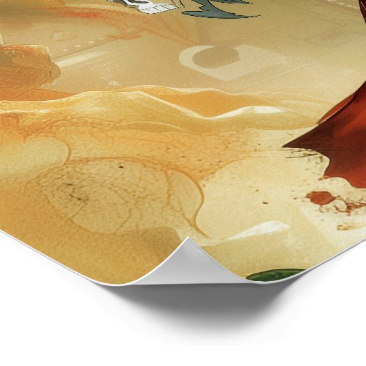 Manifesterende Intentie Witchy AI Art Matte Waarde Poster (Hoek)