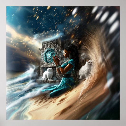 Manifesterende Intentie Witchy AI Art Matte Waarde Poster (Voorkant)