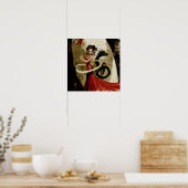 Manifesterende Intentie Witchy AI Art Matte Waarde Poster (Keuken)