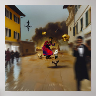 Manifesterende Intentie Witchy AI Art Matte Waarde Poster