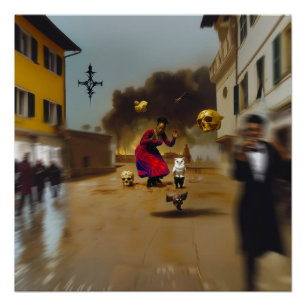 Manifesterende Intentie Witchy AI Art Semi-Gloss Perfect Poster