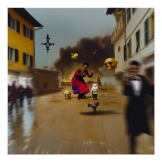 Manifesterende Intentie Witchy AI Art Semi-Gloss Perfect Poster