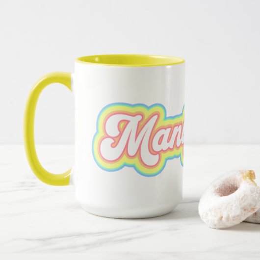 Manifesterende Mok, Manifesterende Koffie Mok, Baa Mok (Met donut)