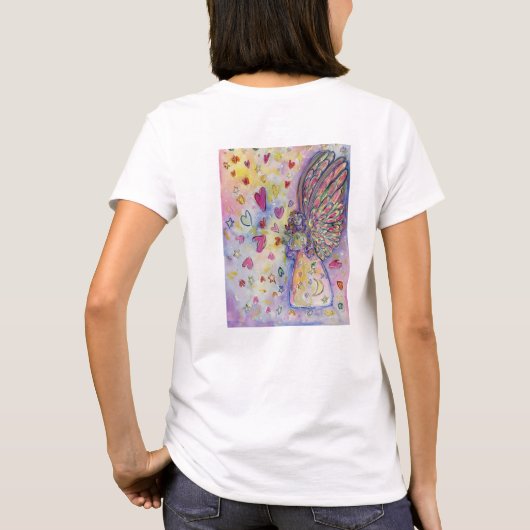 Manifesterende universe Angel Art Women's T-Shirts (Achterkant)