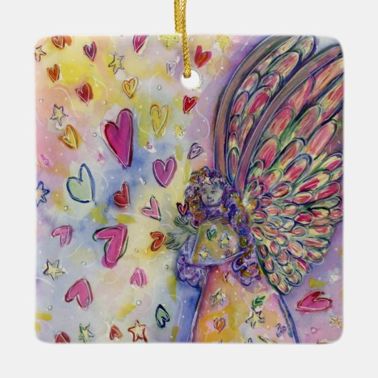 Manifesterende Universe Angel Holiday Gift Ornamen Keramisch Ornament (Voorkant)