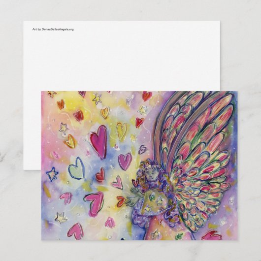 Manifesterende Universe Guardian Angel Art Briefka Briefkaart (Voorkant / Achterkant)