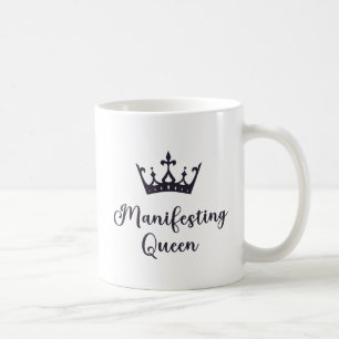 Manifesterende zwarte Mok Koningin Coffee