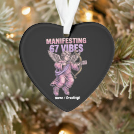 Manifesting 67 Vibes Streetwear Cupid Vintage 90s  Ornament