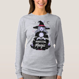 Manifesting Magic Witch Halloween T-Shirt