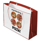 Manifesting Pepperoni Pizza Birthday Party Groot Cadeauzakje (Achterkant Gekanteld)