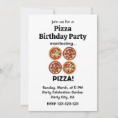 Manifesting Pepperoni Pizza Birthday Party Kaart (Voorkant)