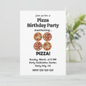 Manifesting Pepperoni Pizza Birthday Party Kaart (Staand voorkant)