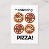 Manifesting Pepperoni Pizza Restaurant Visitekaartje (Voorkant)