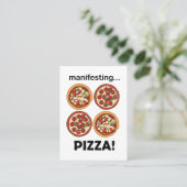 Manifesting Pepperoni Pizza Restaurant Visitekaartje (Staand voorkant)