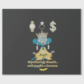 Manifesting Wealth Monkey zen art  Cadeaupapier (Vlak)