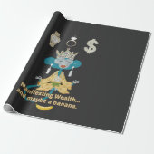 Manifesting Wealth Monkey zen art Cadeaupapier (Uitgerold)