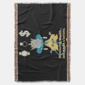 Manifesting Wealth Monkey zen art  Deken (Voorkant Verticaal)