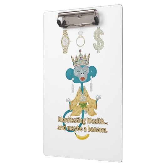 Manifesting Wealth Monkey zen art  Klembord (Links)