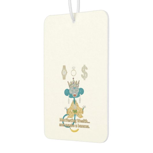 Manifesting Wealth Monkey zen art  Luchtverfrisser (Links)