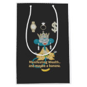 Manifesting Wealth Monkey zen art  Medium Cadeauzakje (Voorkant)