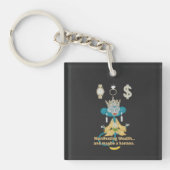 Manifesting Wealth Monkey zen art Sleutelhanger (voorkant)