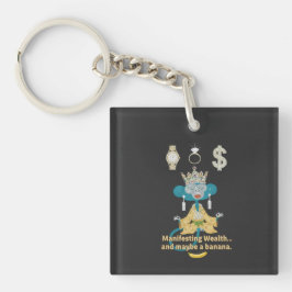 Manifesting Wealth Monkey zen art  Sleutelhanger