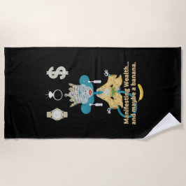 Manifesting Wealth Monkey zen art  Strandlaken