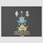 Manifesting Wealth Monkey zen art  Tissuepapier (Voorkant)