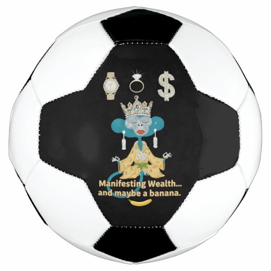 Manifesting Wealth Monkey zen art Voetbal (Voorkant)