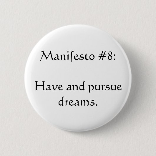 Manifesto #8 ronde button 5,7 cm (Voorkant)