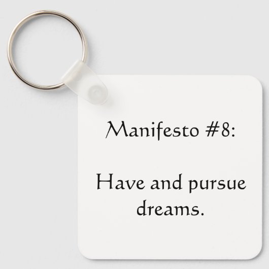 Manifesto #8 sleutelhanger (Voorkant)