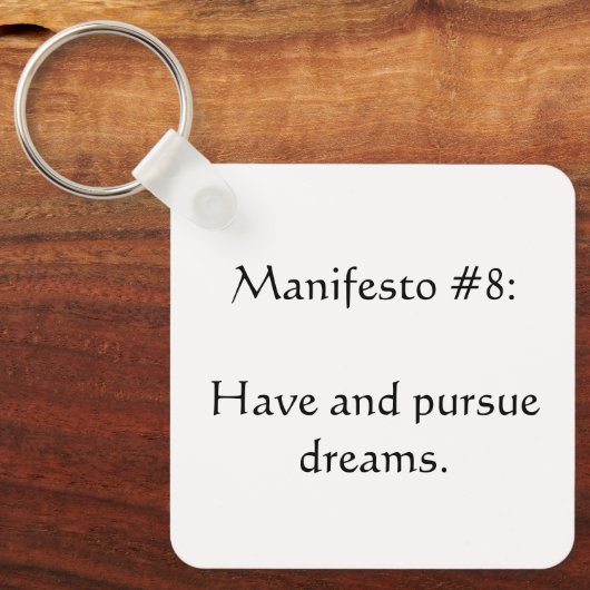 Manifesto #8 sleutelhanger (Voorkant)