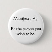 Manifesto #9 ronde button 5,7 cm (Voorkant)