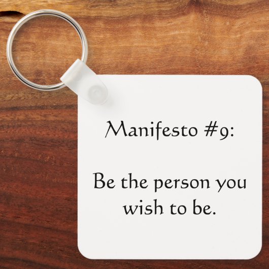 Manifesto #9 sleutelhanger (Voorkant)