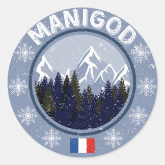 Manigod Ski Station Ronde Sticker