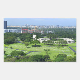 Manila American Cemetery en Memorial i Rechthoekige Sticker