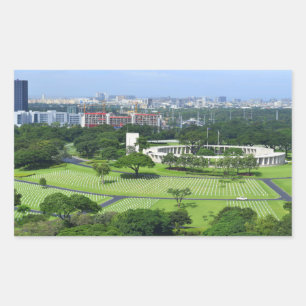 Manila American Cemetery en Memorial i Rechthoekige Sticker