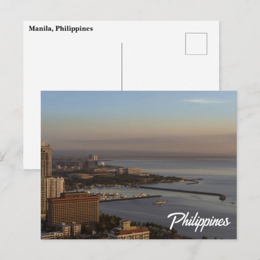 Manila Bay Filipijnen Briefkaart (Voorkant / Achterkant)