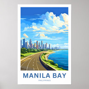 Manila Bay Filipijnen Reisprint Poster