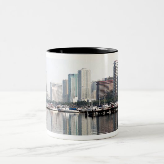 Manila Bay Filipijnen Tweekleurige Koffiemok (Center)