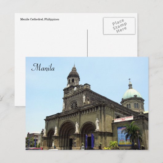 manila cathedraal briefkaart (Voorkant / Achterkant)