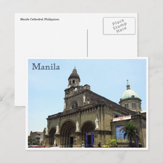 manila cathedraal briefkaart (Voorkant / Achterkant)
