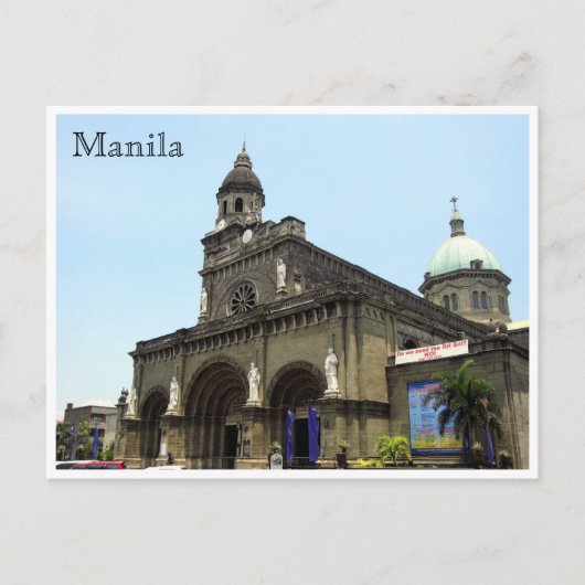 manila cathedraal briefkaart (Voorkant)