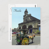 manila cathedraal karretje briefkaart (Voorkant / Achterkant)